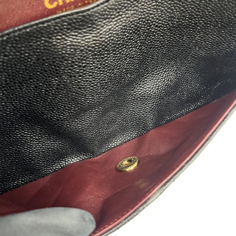 シャネル CHANEL マトラッセ25 A01112 ブラック ゴールド金具 キャビアスキン レディース ショルダーバッグ