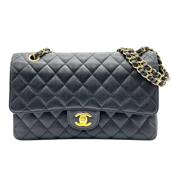 シャネル CHANEL マトラッセ25 A01112 ブラック ゴールド金具 キャビアスキン レディース ショルダーバッグ