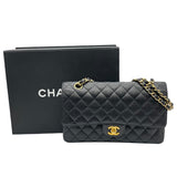 シャネル CHANEL マトラッセ25 A01112 ブラック ゴールド金具 キャビアスキン レディース ショルダーバッグ