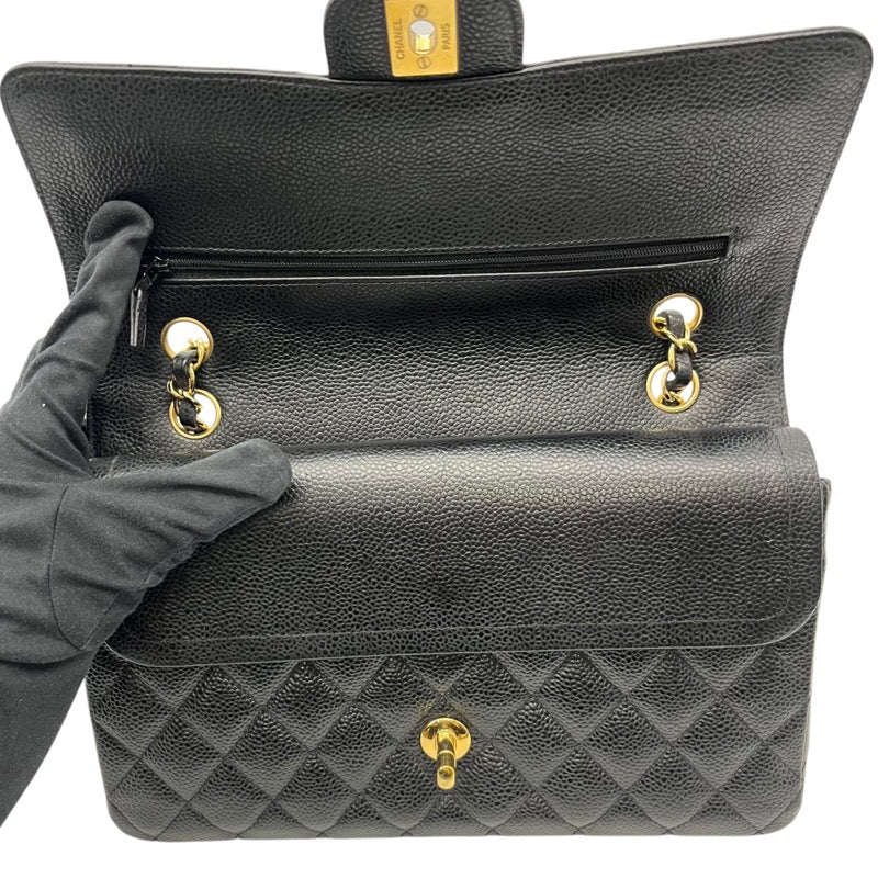 シャネル CHANEL マトラッセ25 A01112 ブラック ゴールド金具 キャビアスキン レディース ショルダーバッグ