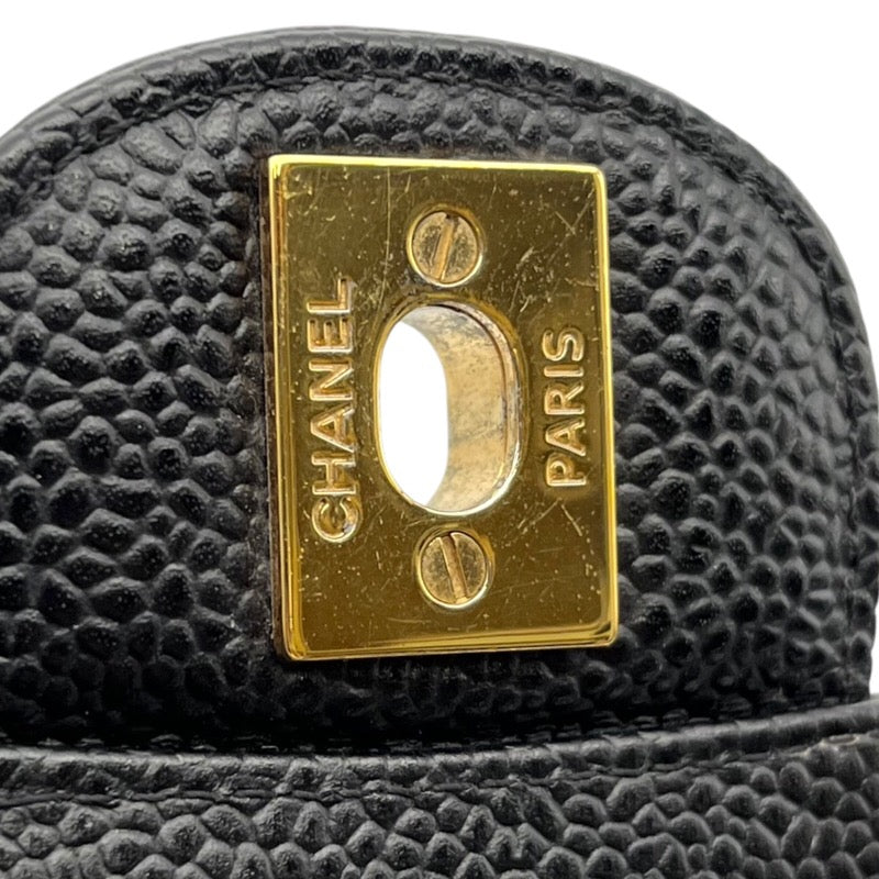 シャネル CHANEL マトラッセ25 A01112 ブラック ゴールド金具 キャビアスキン レディース ショルダーバッグ
