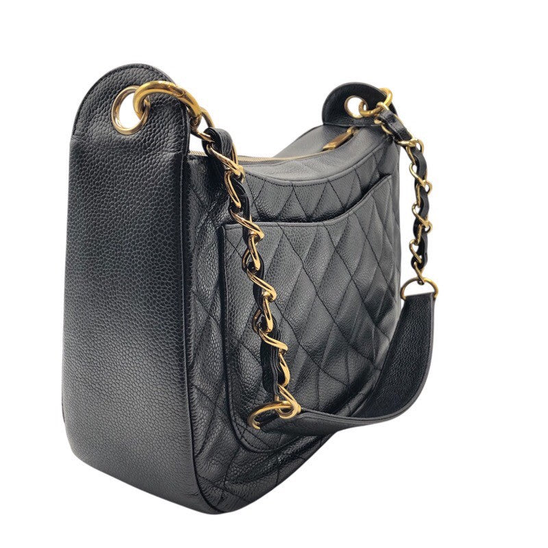 シャネル CHANEL ココマーク　セミショルダーバッグ A20993 ブラック/ゴールド金具 キャビア レディース ショルダーバッグ