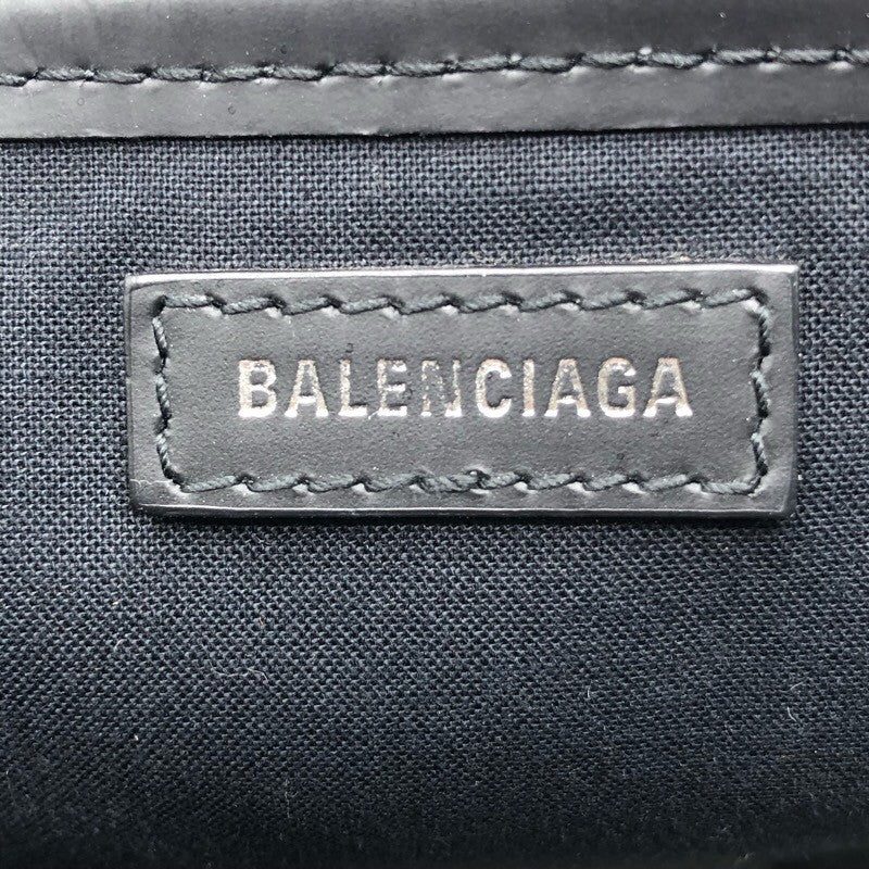バレンシアガ BALENCIAGA ネイビーカバスXS 390346 アイボリー・ブラック キャンバス レディース ショルダーバッグ