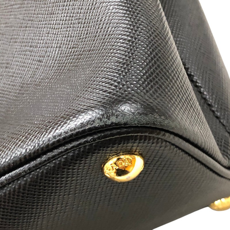 プラダ PRADA ドゥーブレ　サフィアーノ2wayトートバッグ BN2775 ブラック ゴールド金具 レザー レディース ハンドバッグ