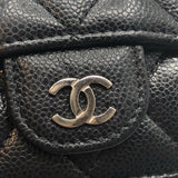 シャネル CHANEL マトラッセ3つ折り財布 AP0230 ブラック/SV金具 キャビア レディース 三つ折り財布