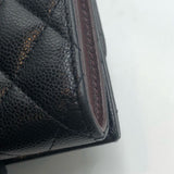 シャネル CHANEL マトラッセ3つ折り財布 AP0230 ブラック/SV金具 キャビア レディース 三つ折り財布