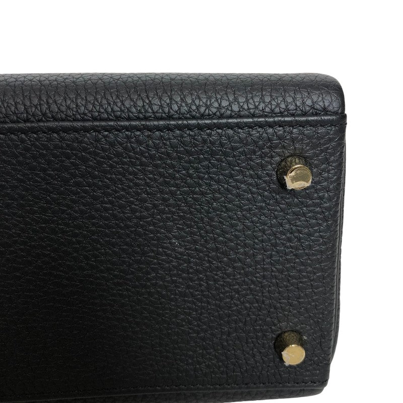 エルメス HERMES ケリー28 内縫い タッチ Z刻印 ブラック ゴールド金具 トゴ・ニロティカスリセ レディース ハンドバッグ