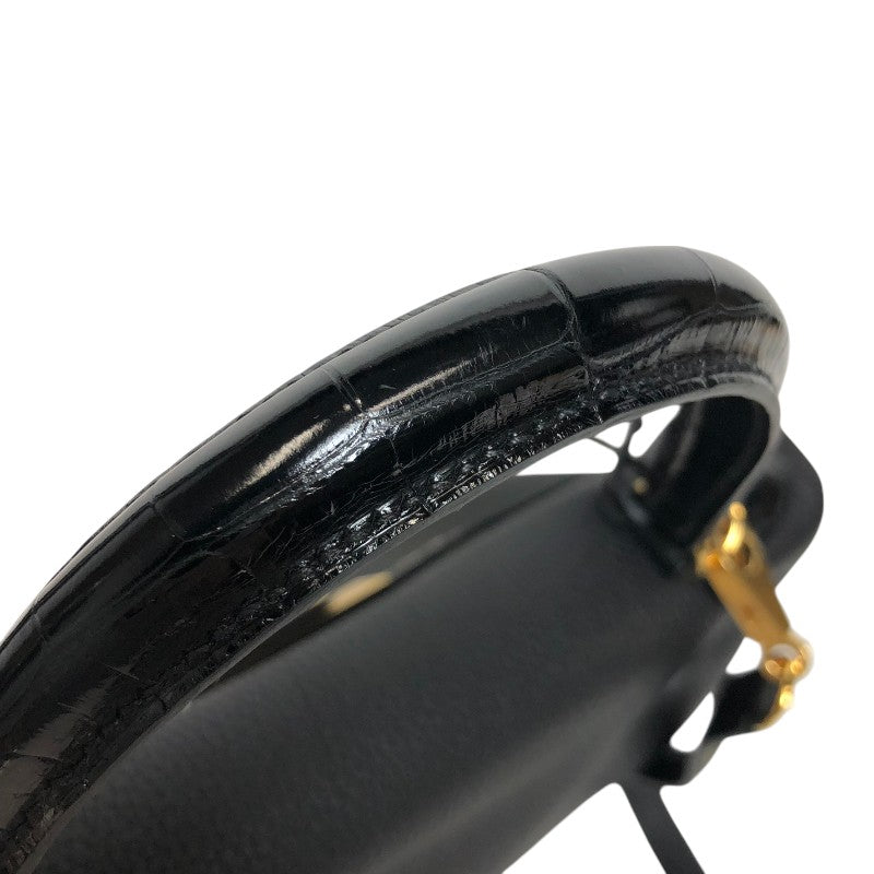 エルメス HERMES ケリー28 内縫い タッチ Z刻印 ブラック ゴールド金具 トゴ・ニロティカスリセ レディース ハンドバッグ