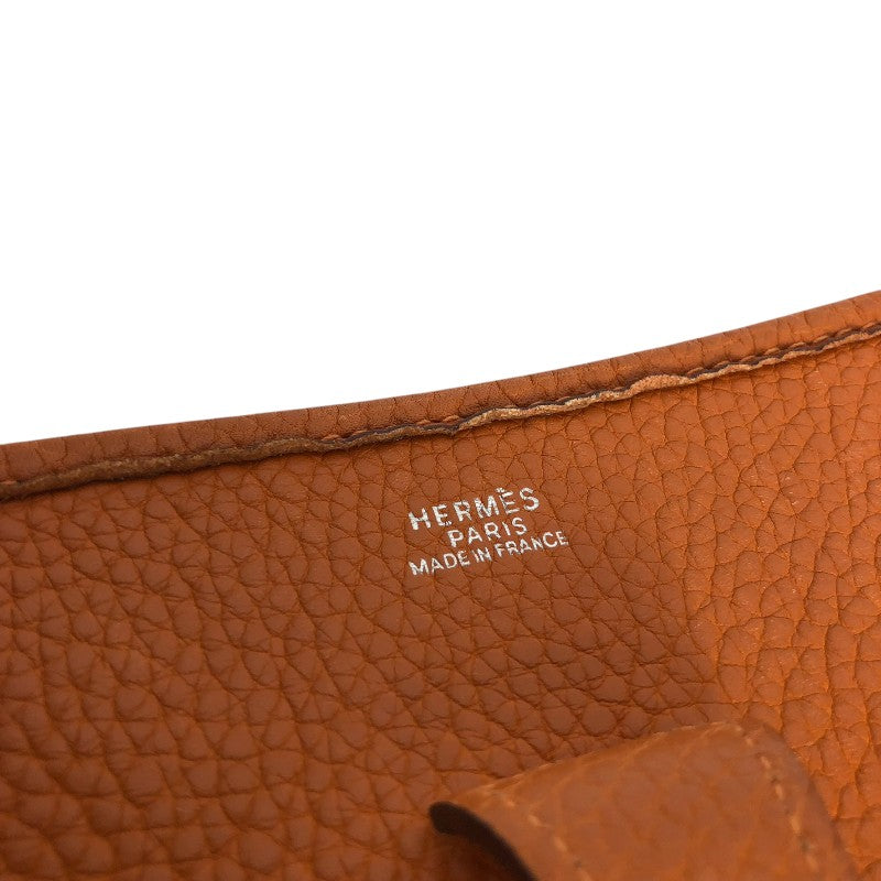 エルメス HERMES エヴリン1PM □H刻 オレンジ シルバー金具
