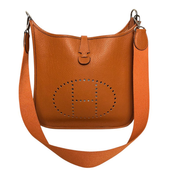 エルメス HERMES エヴリン1PM □H刻 オレンジ シルバー金具 トリヨンクレマンス レディース ショルダーバッグ
