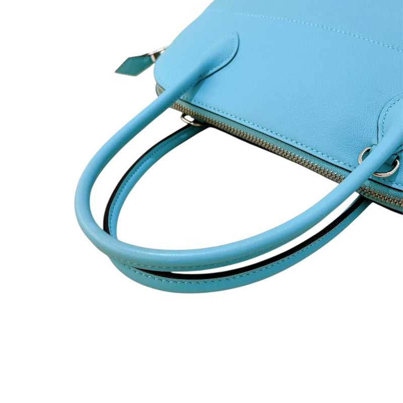 エルメス HERMES ボリード27 X刻 ブルーアトール/SV金具 スイフト レディース ハンドバッグ
