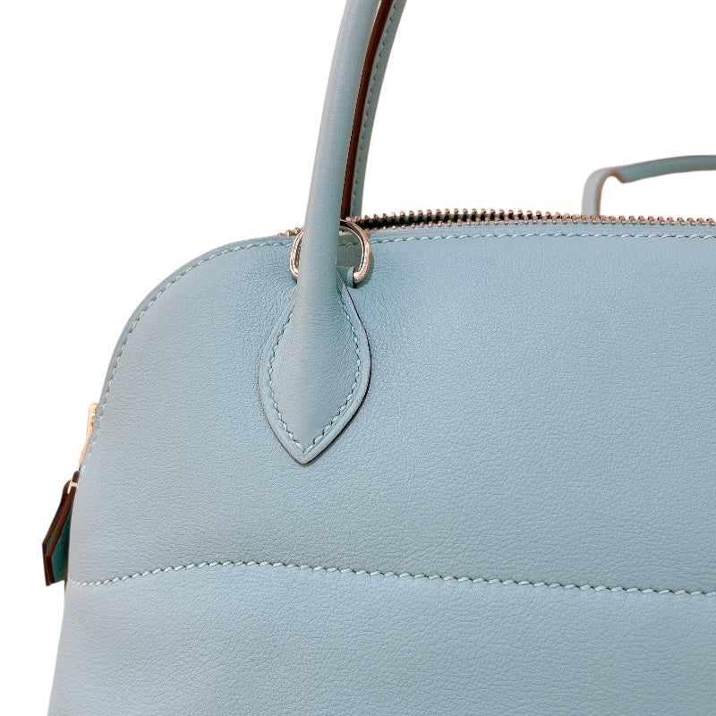 エルメス HERMES ボリード27 X刻 ブルーアトール/SV金具 スイフト レディース ハンドバッグ