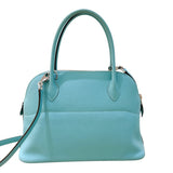 エルメス HERMES ボリード27 X刻 ブルーアトール/SV金具 スイフト レディース ハンドバッグ