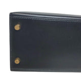 エルメス HERMES ケリー28 外縫い 〇Y刻 ブラック ゴールド金具 ボックスカーフ レディース ショルダーバッグ