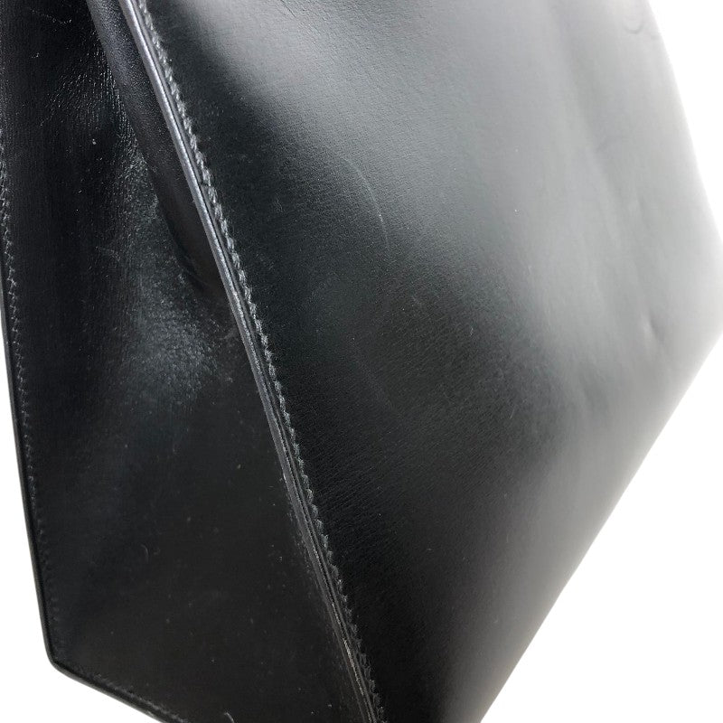 エルメス HERMES ケリー28 外縫い 〇Y刻 ブラック ゴールド金具 ボックスカーフ レディース ショルダーバッグ