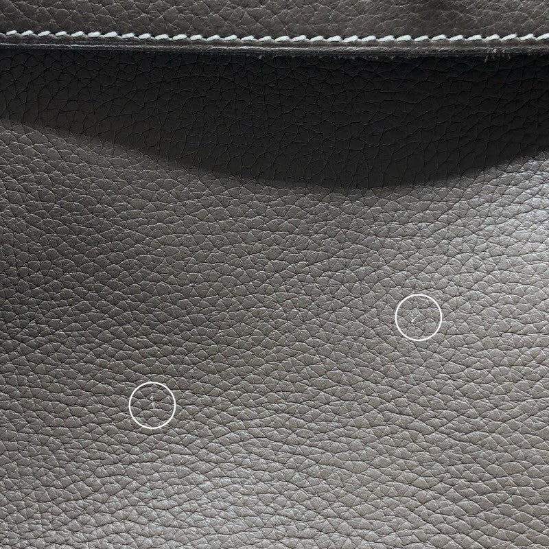 エルメス HERMES ケリー28　内縫い □J刻 エトゥープ×SV金具 トリヨン レディース ショルダーバッグ