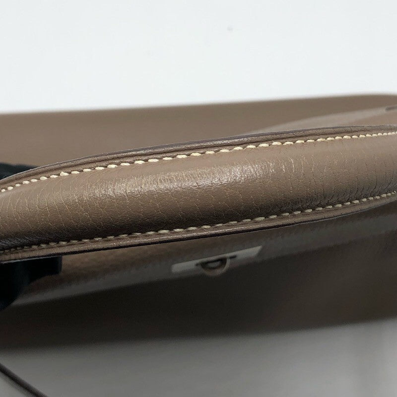 エルメス HERMES ケリー28　内縫い □J刻 エトゥープ×SV金具 トリヨン レディース ショルダーバッグ