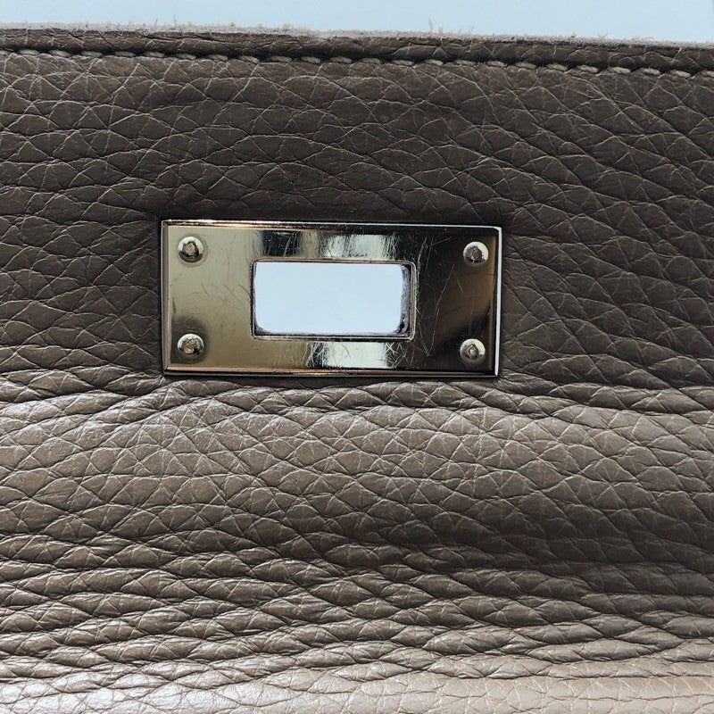 エルメス HERMES ケリー28　内縫い □J刻 エトゥープ×SV金具 トリヨン レディース ショルダーバッグ