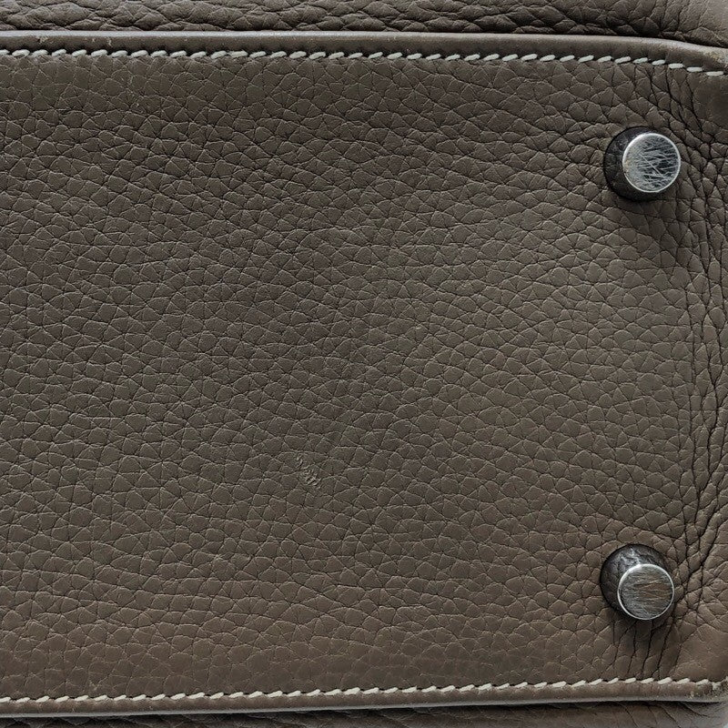 エルメス HERMES ケリー28　内縫い □J刻 エトゥープ×SV金具 トリヨン レディース ショルダーバッグ