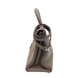 エルメス HERMES ケリー28　内縫い □J刻 エトゥープ×SV金具 トリヨン レディース ショルダーバッグ