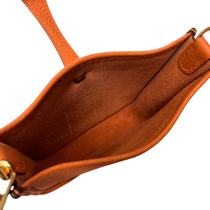 エルメス HERMES エヴリンTPM Ｗ刻 オレンジフィールド ゴールド金具 トリヨン レディース ショルダーバッグ