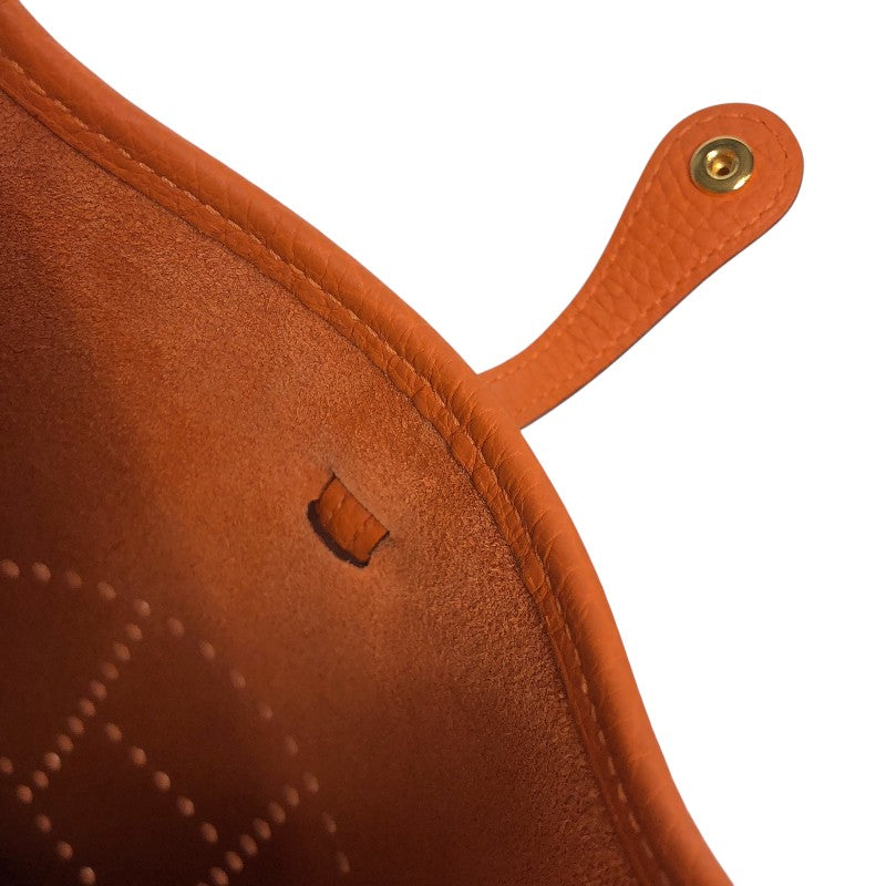 エルメス HERMES エヴリンTPM Ｗ刻 オレンジフィールド ゴールド金具 トリヨン レディース ショルダーバッグ
