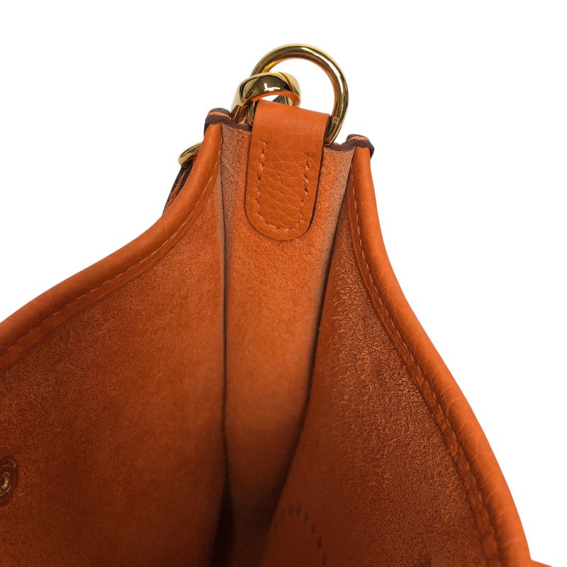 エルメス HERMES エヴリンTPM Ｗ刻 オレンジフィールド ゴールド金具 トリヨン レディース ショルダーバッグ