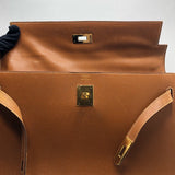 エルメス HERMES ケリー35　外縫い ◯S刻 ゴールド×GD金具 ヴォー・グレネ・クシュベル ユニセックス ショルダーバッグ