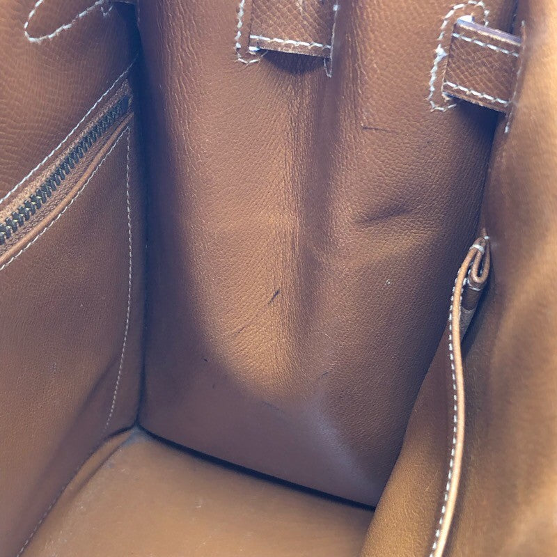エルメス HERMES ケリー35　外縫い ◯S刻 ゴールド×GD金具 ヴォー・グレネ・クシュベル ユニセックス ショルダーバッグ