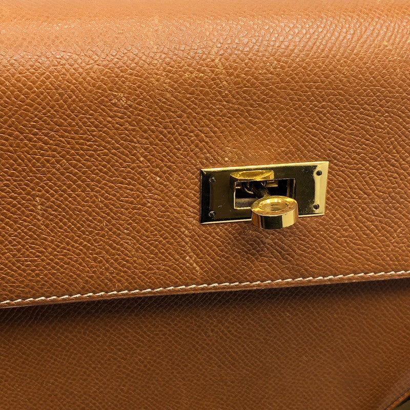 エルメス HERMES ケリー35　外縫い ◯S刻 ゴールド×GD金具 ヴォー・グレネ・クシュベル ユニセックス ショルダーバッグ