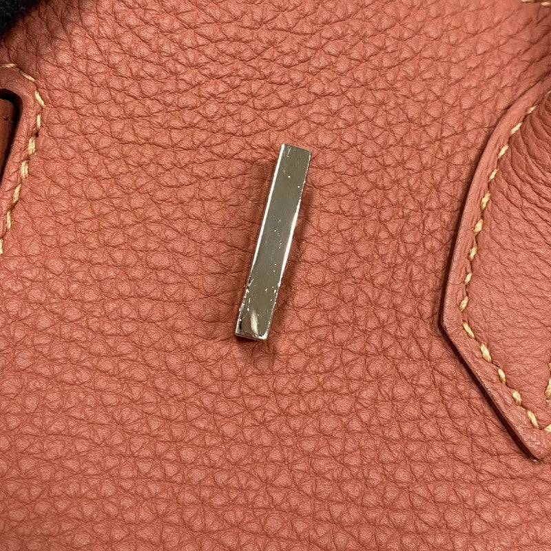 エルメス HERMES バーキン30 □Q刻 ロージー シルバー金具 トゴ レディース ハンドバッグ