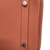 エルメス HERMES バーキン30 □Q刻 ロージー シルバー金具 トゴ レディース ハンドバッグ