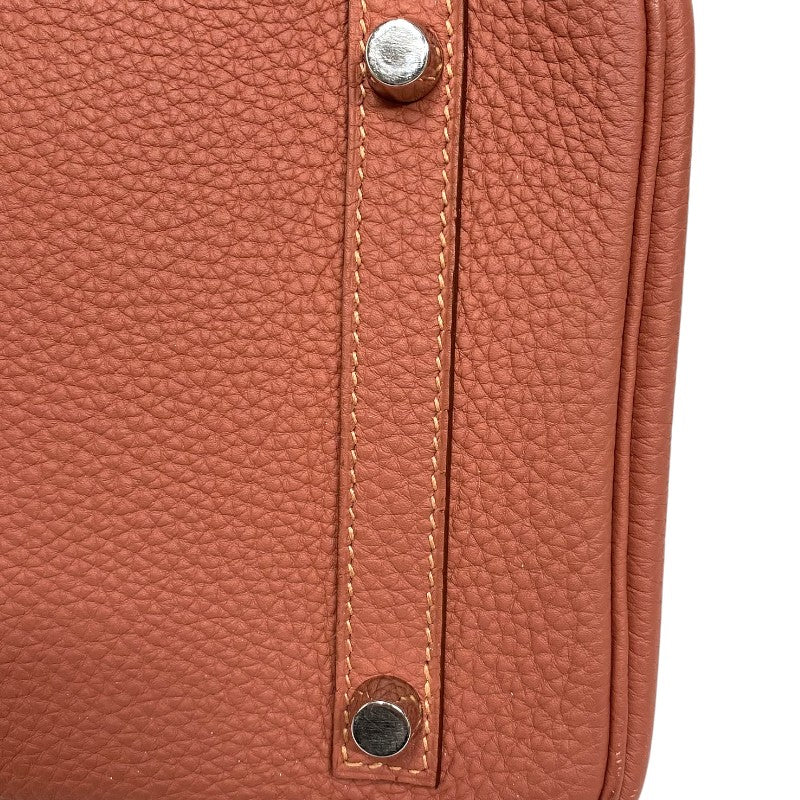 エルメス HERMES バーキン30 □Q刻 ロージー シルバー金具 トゴ レディース ハンドバッグ