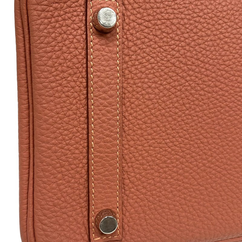 エルメス HERMES バーキン30 □Q刻 ロージー シルバー金具 トゴ レディース ハンドバッグ