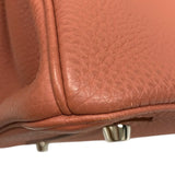 エルメス HERMES バーキン30 □Q刻 ロージー シルバー金具 トゴ レディース ハンドバッグ
