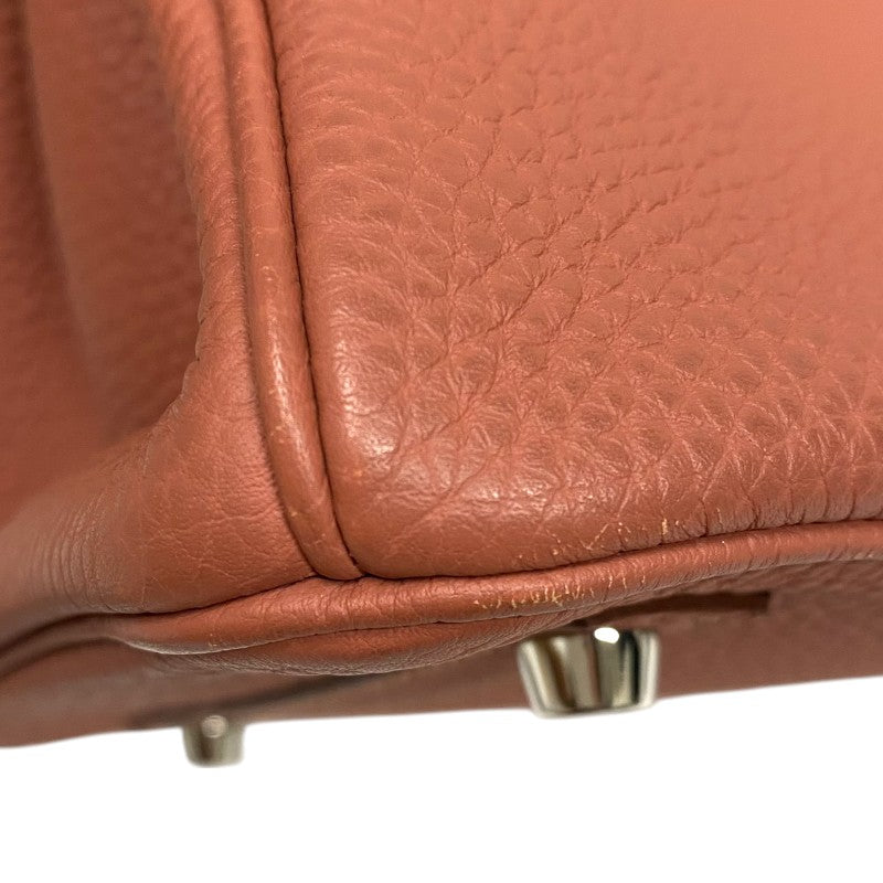 エルメス HERMES バーキン30 □Q刻 ロージー シルバー金具 トゴ レディース ハンドバッグ