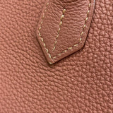 エルメス HERMES バーキン30 □Q刻 ロージー シルバー金具 トゴ レディース ハンドバッグ