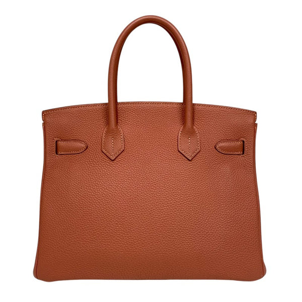 エルメス HERMES バーキン30 □Q刻 ロージー シルバー金具 トゴ レディース ハンドバッグ