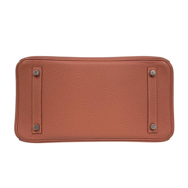 エルメス HERMES バーキン30 □Q刻 ロージー シルバー金具 トゴ レディース ハンドバッグ
