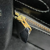 エルメス HERMES ケリー32 縫外い ○T刻印 ブラック ゴールド金具 ボックスカーフ レディース ハンドバッグ
