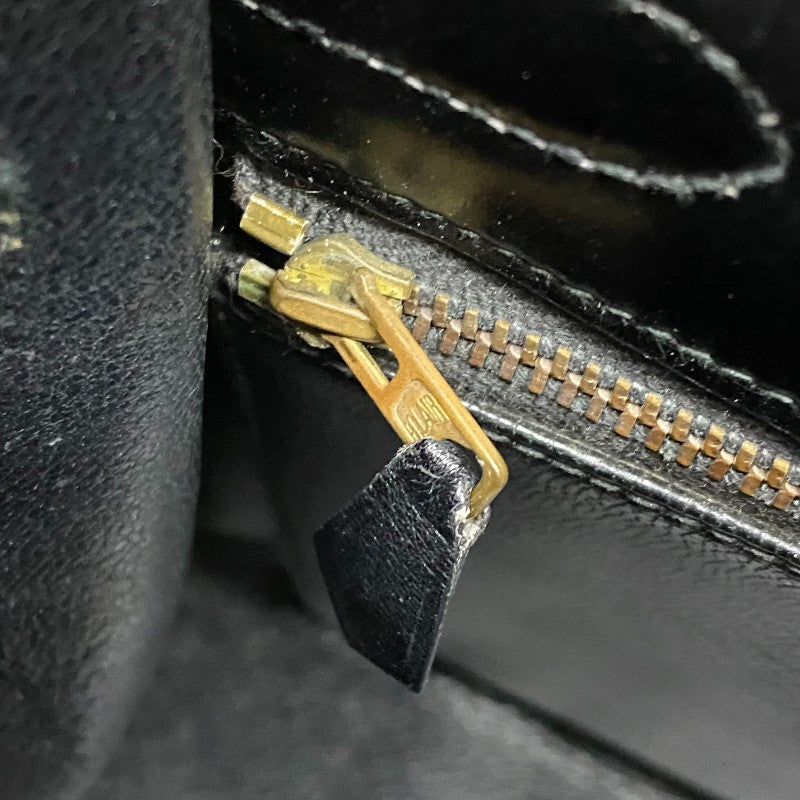 エルメス HERMES ケリー32 縫外い ○T刻印 ブラック ゴールド金具 ボックスカーフ レディース ハンドバッグ