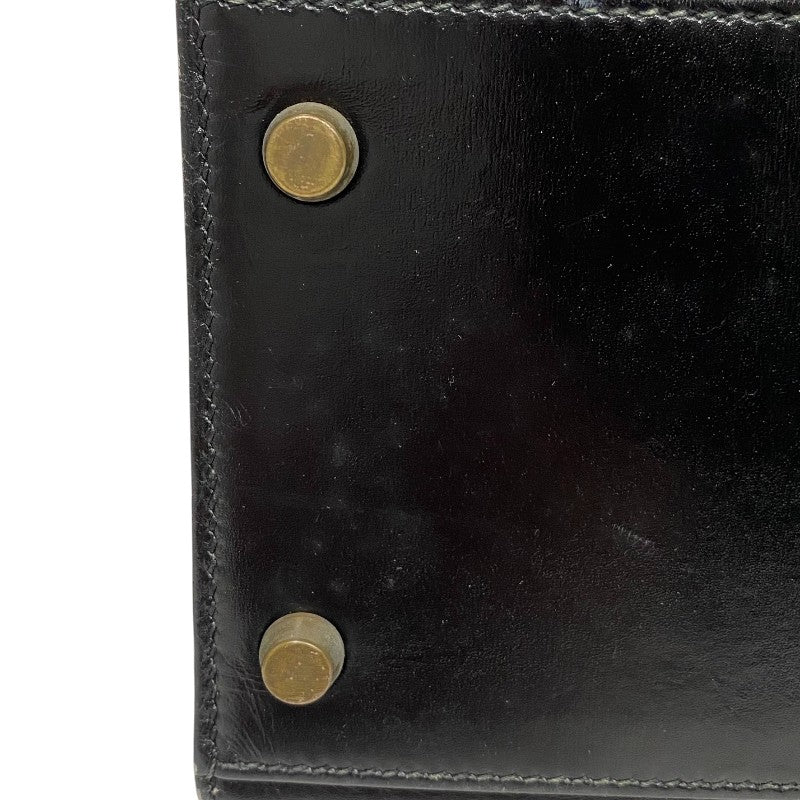 エルメス HERMES ケリー32 縫外い ○T刻印 ブラック ゴールド金具 ボックスカーフ レディース ハンドバッグ