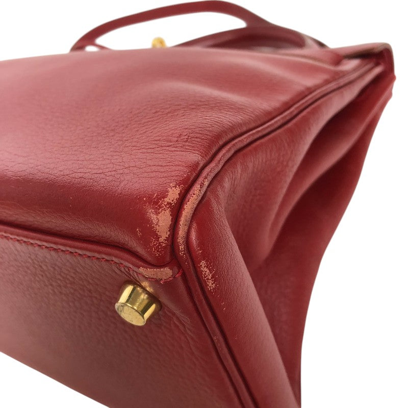 エルメス HERMES ケリー32 外縫い □B刻 ルージュヴィフ ゴールド金具 ヴォーガリバー レディース ハンドバッグ