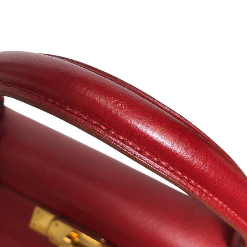 エルメス HERMES ケリー32 外縫い □B刻 ルージュヴィフ ゴールド金具 ヴォーガリバー レディース ハンドバッグ