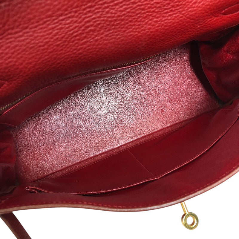 エルメス HERMES ケリー32 外縫い □B刻 ルージュヴィフ ゴールド金具 ヴォーガリバー レディース ハンドバッグ
