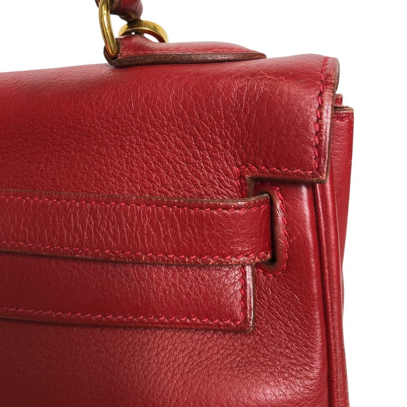 エルメス HERMES ケリー32 外縫い □B刻 ルージュヴィフ ゴールド金具 ヴォーガリバー レディース ハンドバッグ