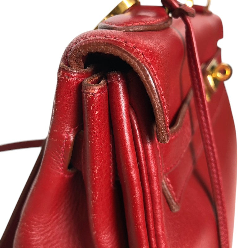 エルメス HERMES ケリー32 外縫い □B刻 ルージュヴィフ ゴールド金具 ヴォーガリバー レディース ハンドバッグ