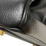 エルメス HERMES バーキン40 ○Z刻印 ブラック ゴールド金具 アルデンヌ レディース ハンドバッグ