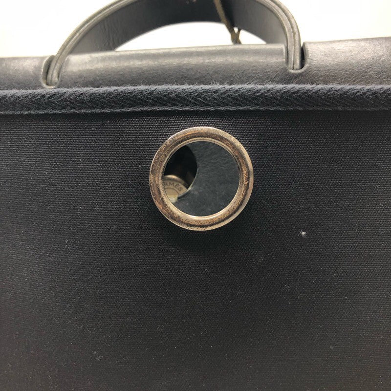 エルメス HERMES エールバッグアドPM □D刻 ブラック×SV金具 トワルオフィシェ/ヴァッシュハンター レディース リュック・デイパック
