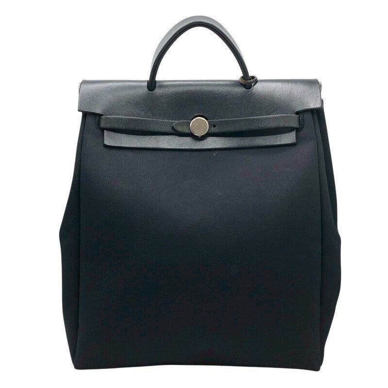 エルメス HERMES エールバッグアドPM □D刻 ブラック×SV金具 トワルオフィシェ/ヴァッシュハンター レディース リュック・デイパック